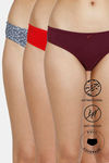Zivame Anti-Microbial Low Rise Full Coverage Bikini Panty (Pack of 3) - Multicolor — thumbnail 1